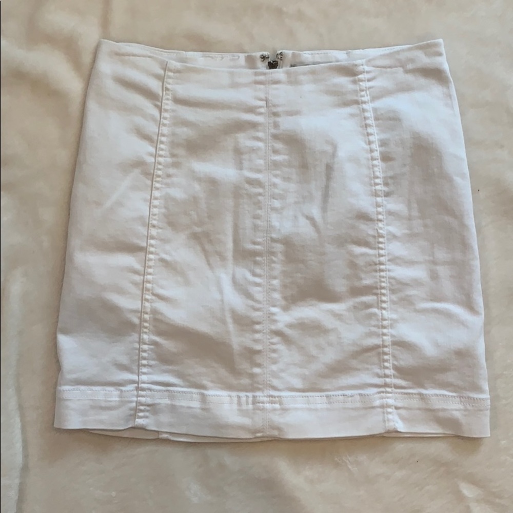 White jean skirt